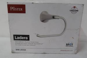lot 113 image: Pfister Ladera Towel Ring in Spot Defense Brushed Nickel
