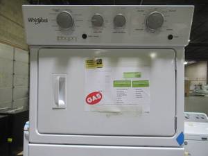 Whirlpool Gas Stacked Laundry Center with 3.5-cu ft Washer and 5.9-cu ft Dryer WGT4027HW