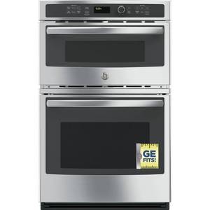GE 27 in. Electric Wall Oven with Built-In Microwave in Stainless Steel JK3800SHSS - Never InstalledUsed.