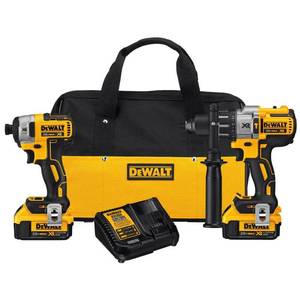 DEWALT 20-Volt MAX XR Lithium-Ion Cordless Brushless HammerdrillImpact Combo Kit (2-Tool) with (2) Batteries 4Ah and Charger DCK299M2 - NEW