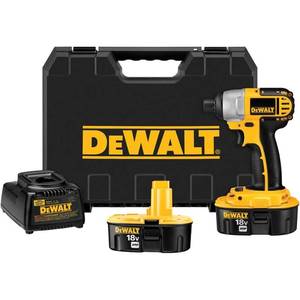 Dewalt 18-Volt XRP NiCd Cordless 14 in. Impact Driver Kit with (2) Batteries 2.4Ah, 1-Hour Charger and Case, DC825KA - NEW