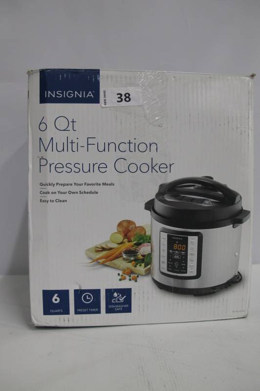 Insignia- 6-Quart Multi-Function Pressure Cooker - Stainless Steel