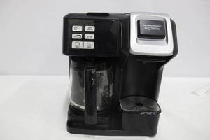 lot 11 image: Hamilton Beach 49976 FlexBrew Single-Serve and Full Pot Coffee Maker Compatible with K-Cup Pod and Grounds, Black.