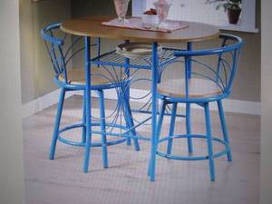 lot 67 image: 3-Piece Colorful Bistro Set open bo...