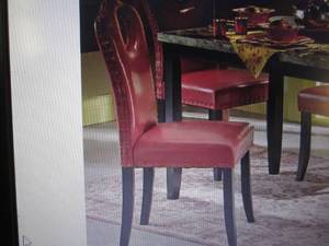 lot 68 image: Nailhead Dining Chair open box Reta...