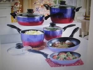 lot 85 image: 10-Piece Iridescent Gradient Nonsti...