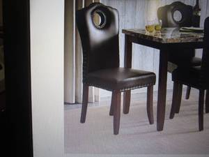 lot 91 image: Nailhead Dining Chair open box Reta...
