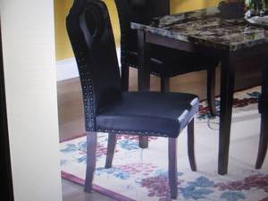 lot 96 image: Nailhead Dining Chair open box Reta...