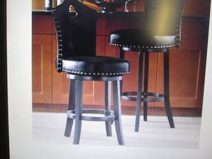 lot 100 image: Nailhead Stool open box Retail $149...