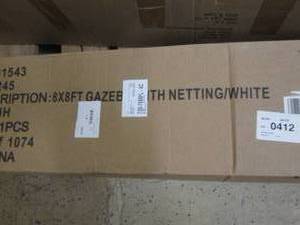 lot 104 image: Gazebo with Netting White 8x8 ft op...