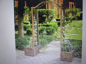lot 106 image: Garden Arch with Planters open box ...
