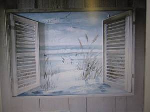lot 114 image: 3-D Coastal View Canvas open boox R...
