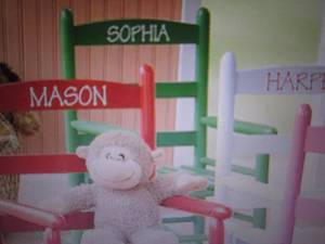 lot 134 image: Childs Rocking Chair open box, per...