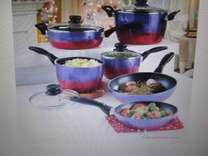 lot 136 image: 10-Piece Iridescent Gradient Nonsti...
