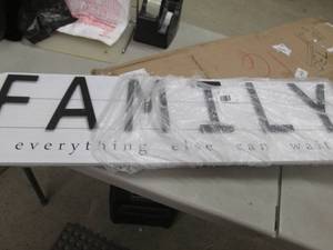 lot 161 image: Family Sign open box,A is detached...