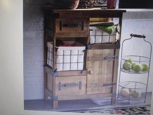 lot 177 image: Rustic Cabinet open box Retail $269...