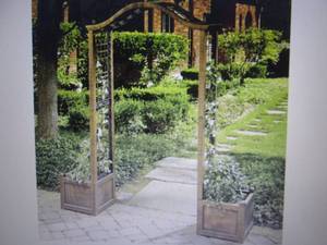 lot 183 image: Garden Arch with Planters open box ...