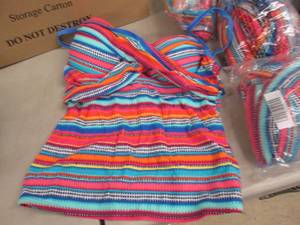 lot 219 image: 7 Assorted Sized Tankini Tops NWT...