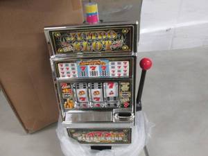 lot 244 image: Jumbo Slot Machine Bank open box Re...