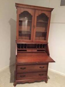 lot 1 image: Antique Secretary and Chair