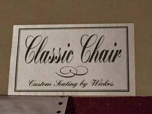 lot 4 image: Pair of Wingback Chairs with Matching Hassock & Throw Pillows