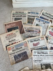 lot 69 image: Moments in Time Newspaper Collection