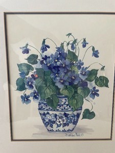 lot 105 image: Barbara Mock Floral Print