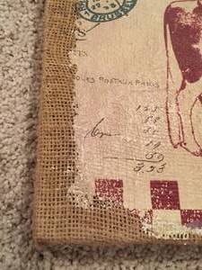 lot 38 image: Fun Burlap Art Piece