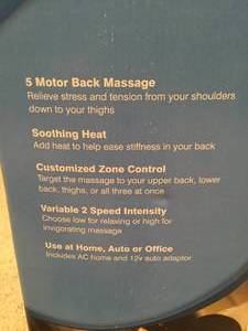 lot 153 image: Homedics 5 Motor Back Massager And Heater