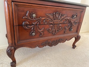 lot 120 image: Beautiful DresserSideboardBuffet with Decorative Carved Front