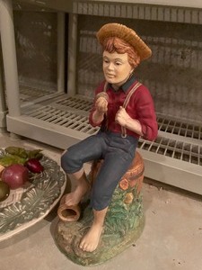 lot 181 image: Boy on a Barrel Statue and More
