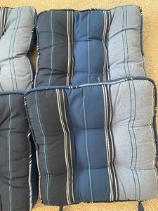 lot 178 image: 4 Blue Striped Cushions