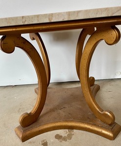 lot 32 image: Marble Top Accent Table