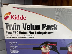 lot 42 image: Kidde Twin Value Pack of Fire Extinguishers