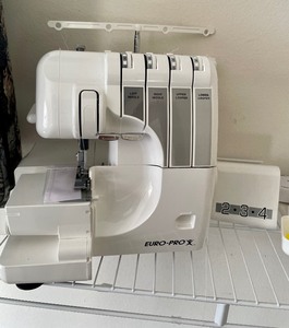 lot 189 image: Europro X Overlock (Serger) Machine with Carrying Case