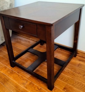 lot 89 image: Dark Wood Accent Table