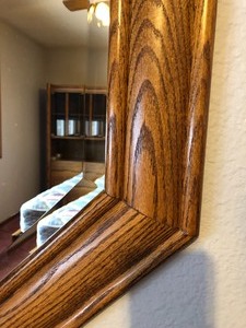 lot 51 image: Large Oak Wall Mirror