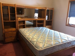 lot 52 image: Bed SurroundLarge Headboard for a Queen Sized Bed