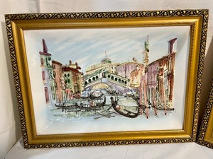 lot 236 image: Framed Porcelain Hand Painted Lenwile Ardalt Artware