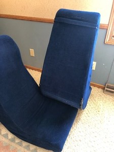 lot 142 image: Pair of Navy Blue Gaming Chairs