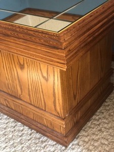 lot 146 image: Square End Table with a Mirrored Top