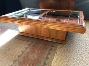 lot 141 image: Pair of Mirrored Top Accent Tables