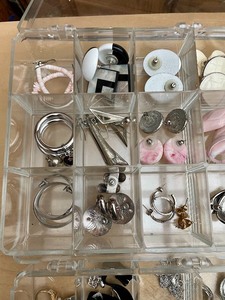 lot 265 image: Costume Earrings in 2 Organizers