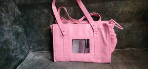 lot 127 image: Bow Wow Pet Luxory Pink Alligator Faux Leather Travel Carrier