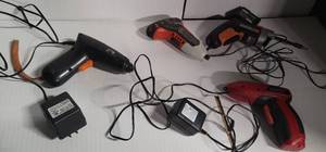 lot 63 image: 4 Small Rechargeable Screwdrivers