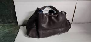 lot 24 image: Pebbled Brown Leather Tommy Hilfiger Bucket Bag