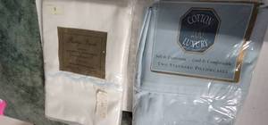 lot 65 image: New Old Stock Standard Size Pillow Cases, Sham, Sheet