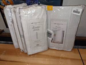 lot 162 image: Liz Claiborne Home Lisette Cool White Curtain Panels