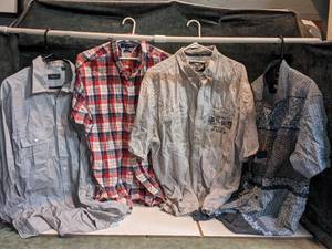 lot 150 image: Mens Brand Name Button Up Shirts Sz XL
