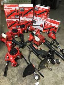 Pallet with assorted Homelite Outdoor tools  various models and conditions see pictures